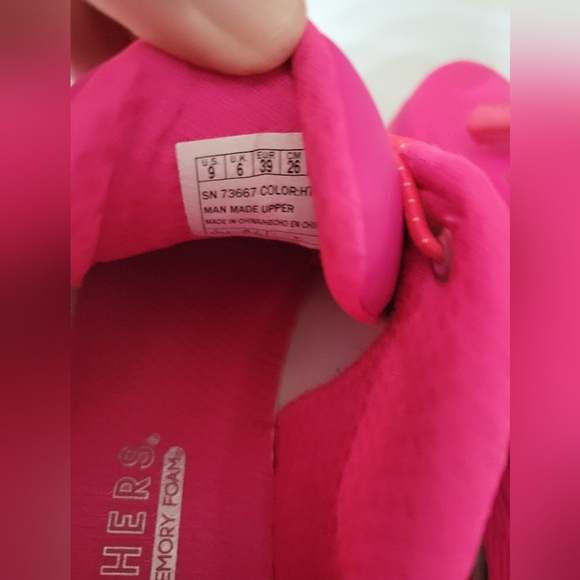 Skechers Street Women's UNO - NIGHT SHADES Hot Pink Sneakers Size 9 - Picture 5 of 10